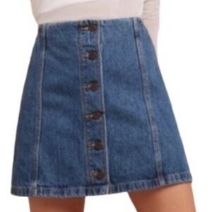 Wilfred free ahrens button up denim skirt size 00